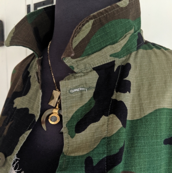 Camo "Boyfriend" Shacket M - Picture 4 of 12